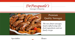 Desktop Screenshot of depasqualesausage.com